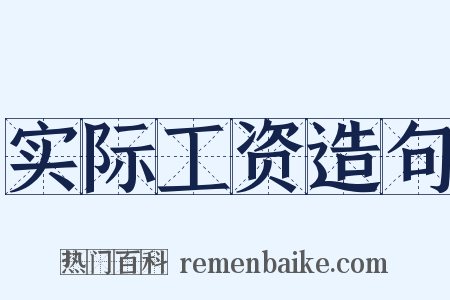 实际工资造句是什么意思的图片